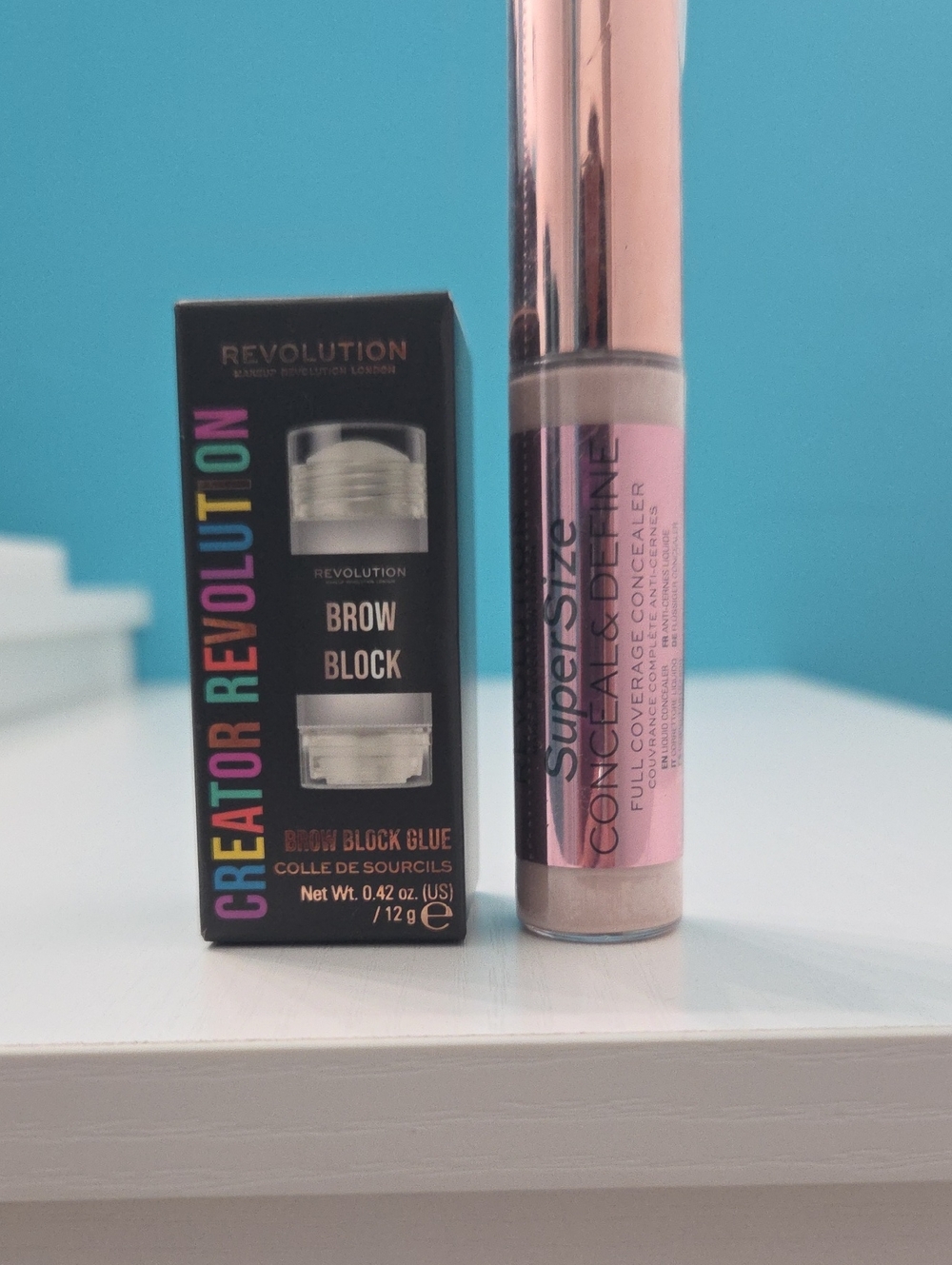 Revolution Brow Block Glue & SuperSize Concealer Duo - Pink
